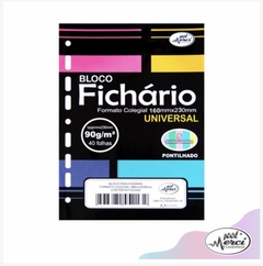 Bloco fichário colegial candy colors pontilhado - universal