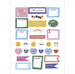 Adesivos para Planner Tilibra - Pink Blue Paper