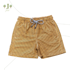 Beach Shorts Infantil Abacaxi Amarelo