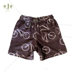 Beach Shorts Infantil Bicicleta Preta - comprar online