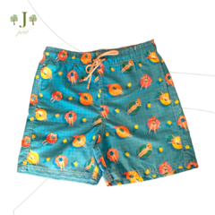 Beach Shorts Infantil Boia De Frutas