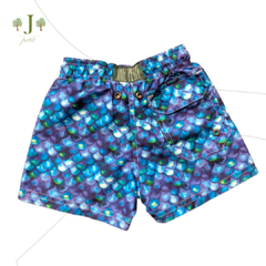 Beach Shorts Infantil Escama Azul - comprar online