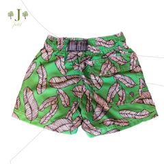 Beach Shorts Infantil Folhas Verdes - comprar online