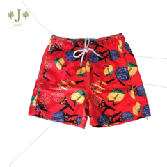 Beach Shorts Infantil Beach Tenis Vermelho