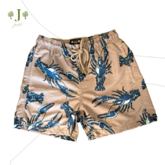 Beach Shorts Infantil Lagosta Azul