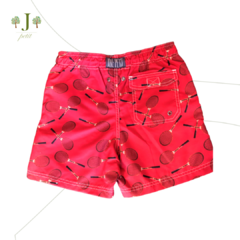 Beach Shorts Adulto Raquete Tenis Vermelho - comprar online