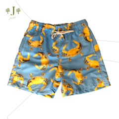 Beach Shorts Infantil Siri Amarelo