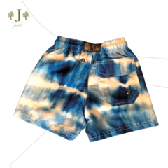 Beach Shorts Infantil Tie Dye Azul - comprar online