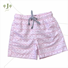 Beach Shorts Infantil Geometrico Rosa