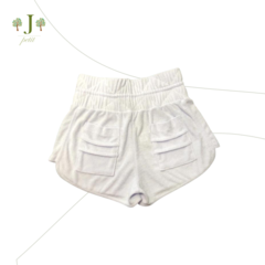 Shorts Elastico Atoalhado Adulto Branco - comprar online