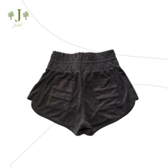 Shorts Elastico Atoalhado Adulto Preto - comprar online