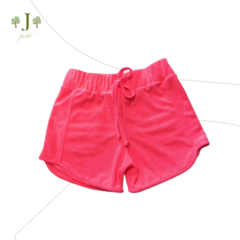 Shorts Elastico Atoalhado Pink Fluor