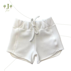 Shorts Elastico Piquet Branco