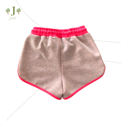 Shorts Elastico Rosa E Cinza - comprar online