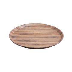 Bandeja redonda simil madera x 28cm - comprar online