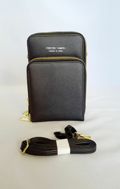 Bolsa Feminina Nylon Transversal com Necessaire Porta Celular