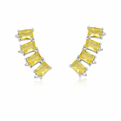 Brinco Ear Cuff Retângulos - Citrino - comprar online