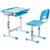 Conjunto Mesa e Cadeira Infantil Com Ajuste de Altura e Angulacao e Estojo Embutido Detalhes Em Azul - Plmcmi01b - comprar online