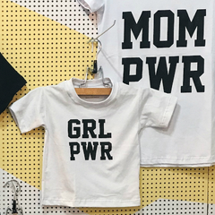 Camiseta GRLPWR e MOMPWR [infantil e adulto] - Nuvem Coração