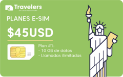 Esim ESTADOS UNIDOS 10Gb datos + llamadas ilimitadas