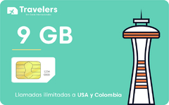 Sim Card 9GB ESTADOS UNIDOS y llamadas ilimitadas