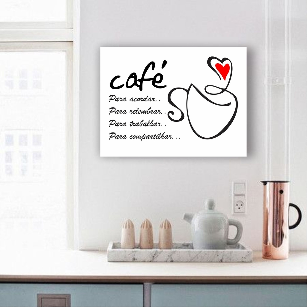 Placa Decorativa Café Para Acordar 1 - Artella Store