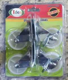 Kit 4 Rodas , 2 giratórias com freio e 2 fixas 1/5'' - comprar online