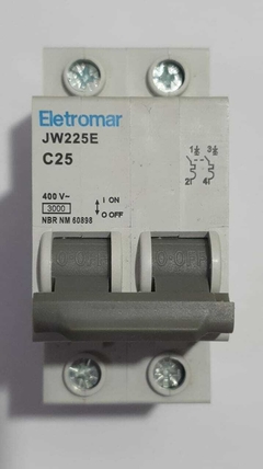 DISJUNTOR BIPOLAR 16A / 20A / 25A / 32A / 40A / 50A DIN - ELETROMAR - comprar online