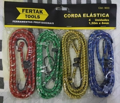 Corda Elástica (extensor) gancho P/ bagageiro moto/bicicleta 1,50m e 2m