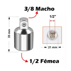 Adaptador Soquete Redutor 1/2 X 3/8 - Cromo Vanádio - comprar online