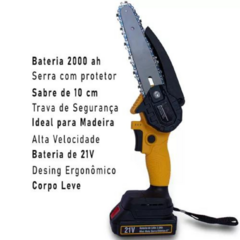 Mini Moto Serra Eletrica A Bateria Lítio 21v Bivolt Portatil - Startools na internet