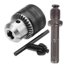 Mandril Para Furadeira Adaptador 1/2 Sds Plus Martelete Bosch Makita Skil Com Adaptador Chave 3Pçs - Idea