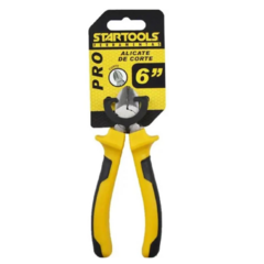 Alicate De Corte Diagonal 6'' Cabo Emborrachado Amarelo / Preto Pro Na Cartela - STARTOOLS - comprar online