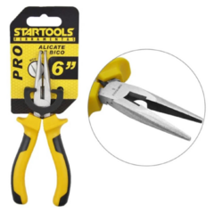 Alicate Bico Meia Cana Reto 6'' Emborrachado Amarelo/Preto - STARTOOLS na internet