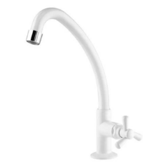 Torneira Bica Móvel Mesa Cozinha Pacific Branco 1190603 - Viqua