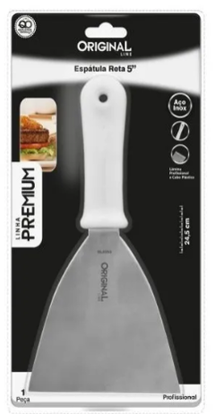 Espátula Profissional Premium 5 de Inox para Chapa Lanches