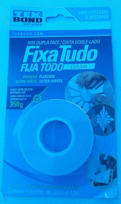 Fita Dupla face 350g (1.5m x 12mm ) - comprar online