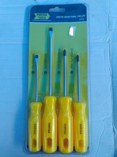 Kit 4 Peças De Jogo De Chave De Fenda / Phillips - Fertak Tools - comprar online