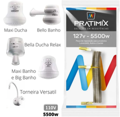 Resistência Tipo Maxi Ducha / Maxi Banho / Astra / Cardal - Pratimix 127v / 5500w na internet