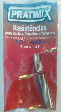 Resistência Tipo Maxi Ducha / Maxi Banho / Astra / Cardal - Pratimix 127v / 4500w