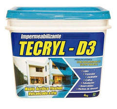 Tecryl Impermeabilizante Acrílico D3 4kg - Tecryl