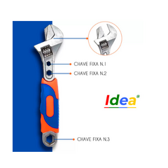 Chave Ajustável 10 Polegadas Profissional Cabo Emborrachado - Idea - comprar online