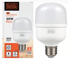 Lâmpada LED Alta potência 20W Bivolt Luz Branca 6500K - Black+ Decker