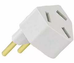 Adaptador Tomada Padrão Antigo Pino Chato Diagonal Tripolar - comprar online