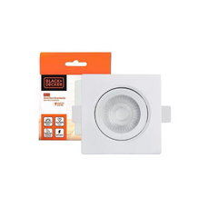 Spot de LED de Embutir Quadrado Branca Eco 5W - Black + Decker - comprar online