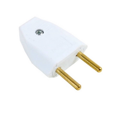 Plug Macho Maciço 10a Branco 1041 - Perlex