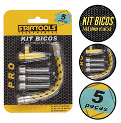 Kit Bicos Para Encher Bolas Boia Agulha P/ Bola Rosqueável - STARTOOLS