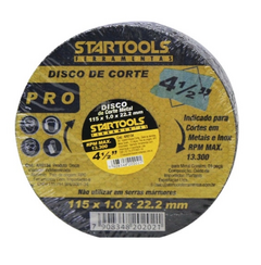 10 Discos de Corte Metal 4 1/2 115x1,0x22,2mm - Startools