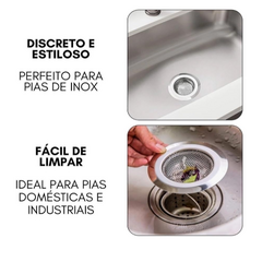 Ralo de inox para pia grande linha premium 9cm de na cartela - Original Line na internet