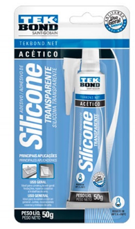 Silicone Transparente Antifungo Uso Geral 50g Tekbond - comprar online